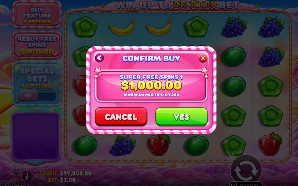 Fyra lollipops av Scatter startar Free Spins